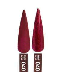 Lakier Hybrydowy - Kolor 040 Glitter Red - obrazek 2
