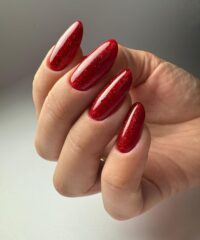Lakier Hybrydowy - Kolor 040 Glitter Red - obrazek 3