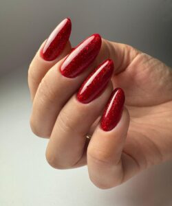 Lakier Hybrydowy - Kolor 040 Glitter Red - obrazek 3