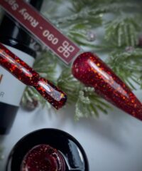 Lakier Hybrydowy - Kolor 090 Ruby Sparkle - obrazek 2