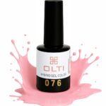 OLTI Hybrid Gel Color nail polish bottle with pink splash, shade 076.