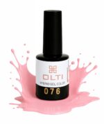 OLTI Hybrid Gel Color nail polish bottle with pink splash, shade 076.