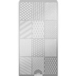 Nail art stamping plate with 15 decorative patterns arranged in a 3x5 grid, labeled C43 Mezerdoo at the bottom.